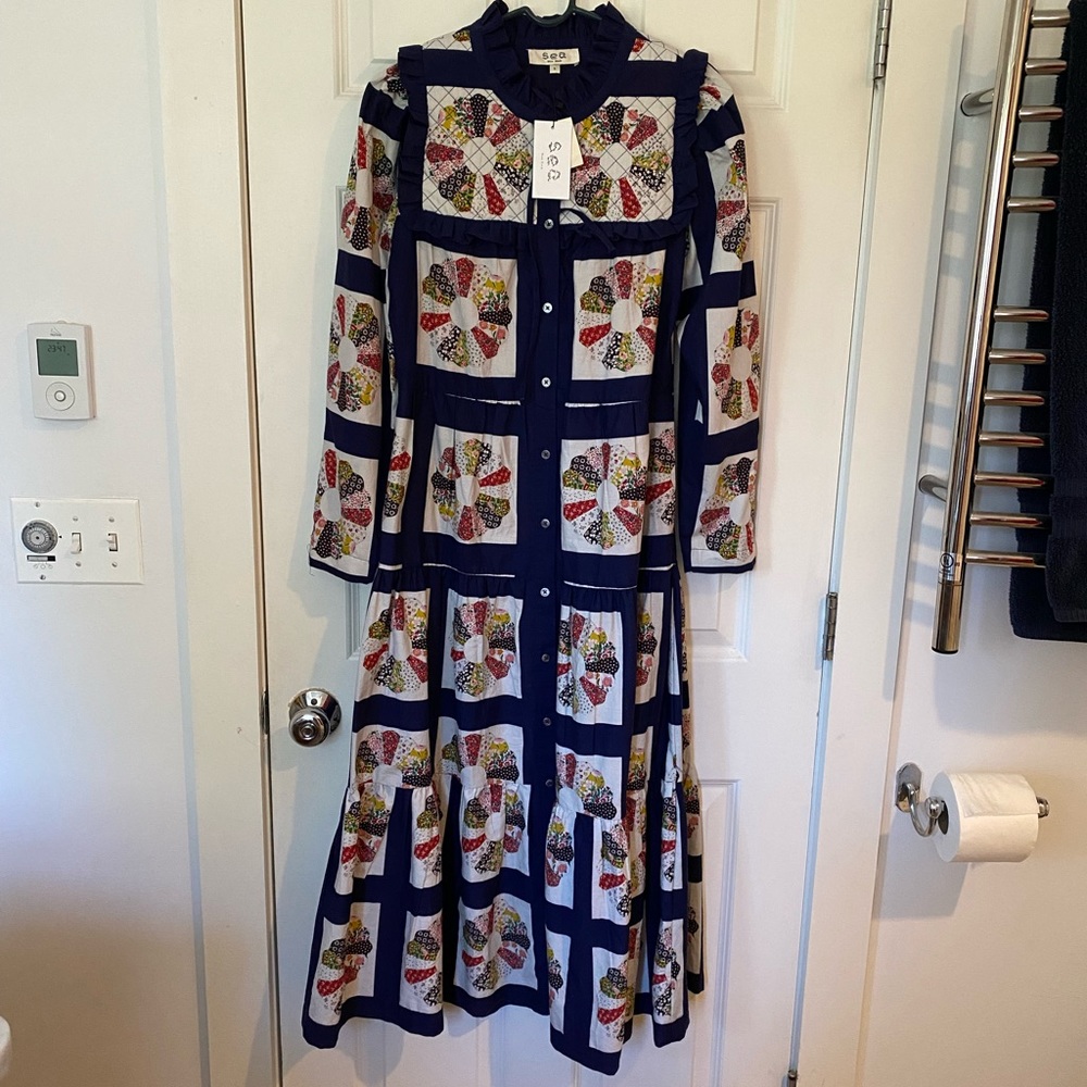 Sea New York Multicolor Patchwork Dress NWT - Picture 3 of 5